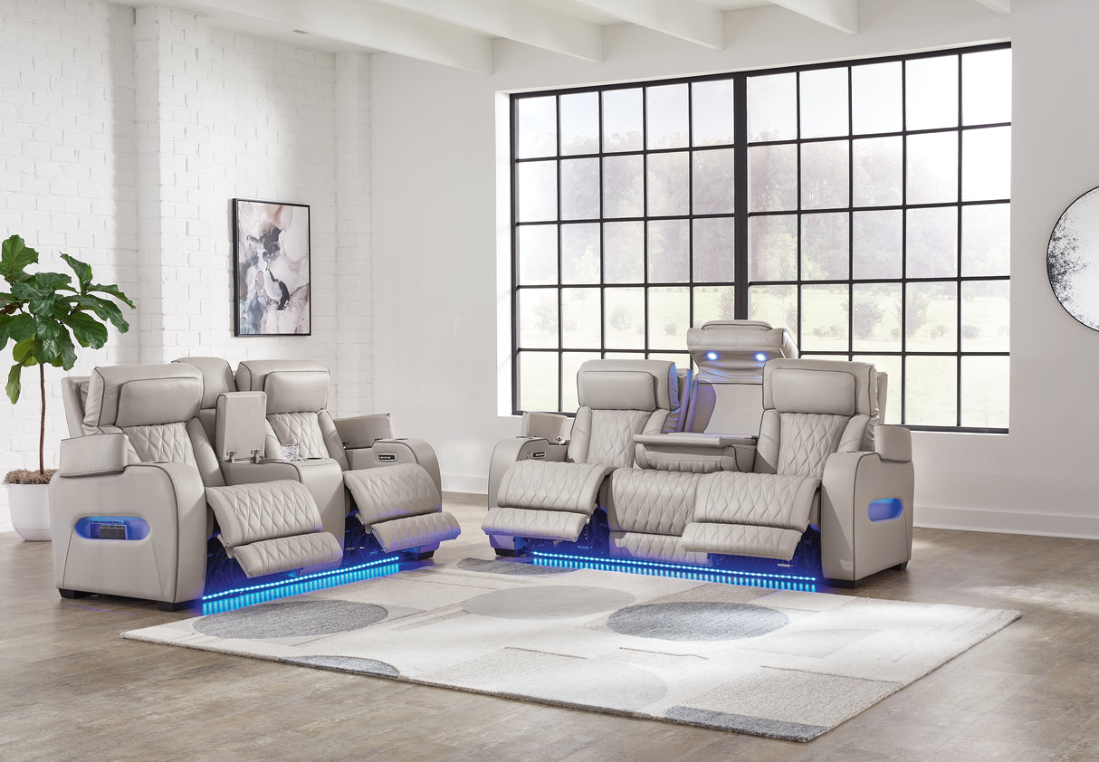 Boyington 2-Piece Sofa and Loveseat (Power Reclining Sofa, Power Reclining Loveseat with Console)