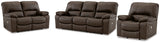 Leesworth 3-Piece Sofa, Loveseat and Recliner (Power Reclining Sofa, Power Reclining Loveseat, Power Recliner)