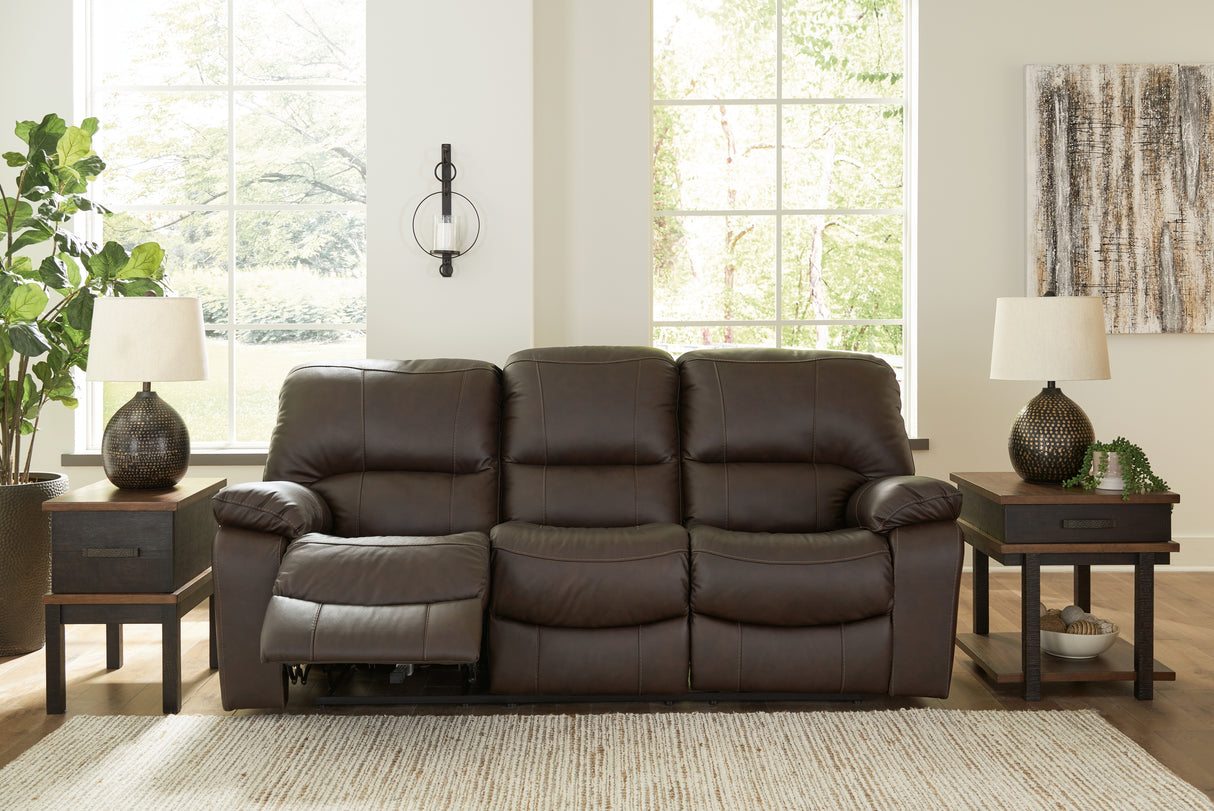 Leesworth Power Reclining Sofa (Color: Dark Brown)