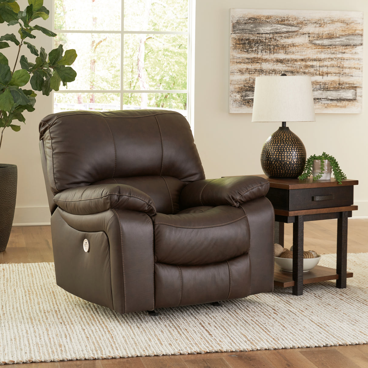 Leesworth 3-Piece Sofa, Loveseat and Recliner (Power Reclining Sofa, Power Reclining Loveseat, Power Recliner)