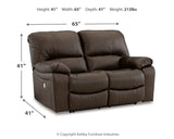 Leesworth 3-Piece Sofa, Loveseat and Recliner (Power Reclining Sofa, Power Reclining Loveseat, Power Recliner)