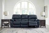 Leesworth Power Reclining Sofa (Color: Ocean)