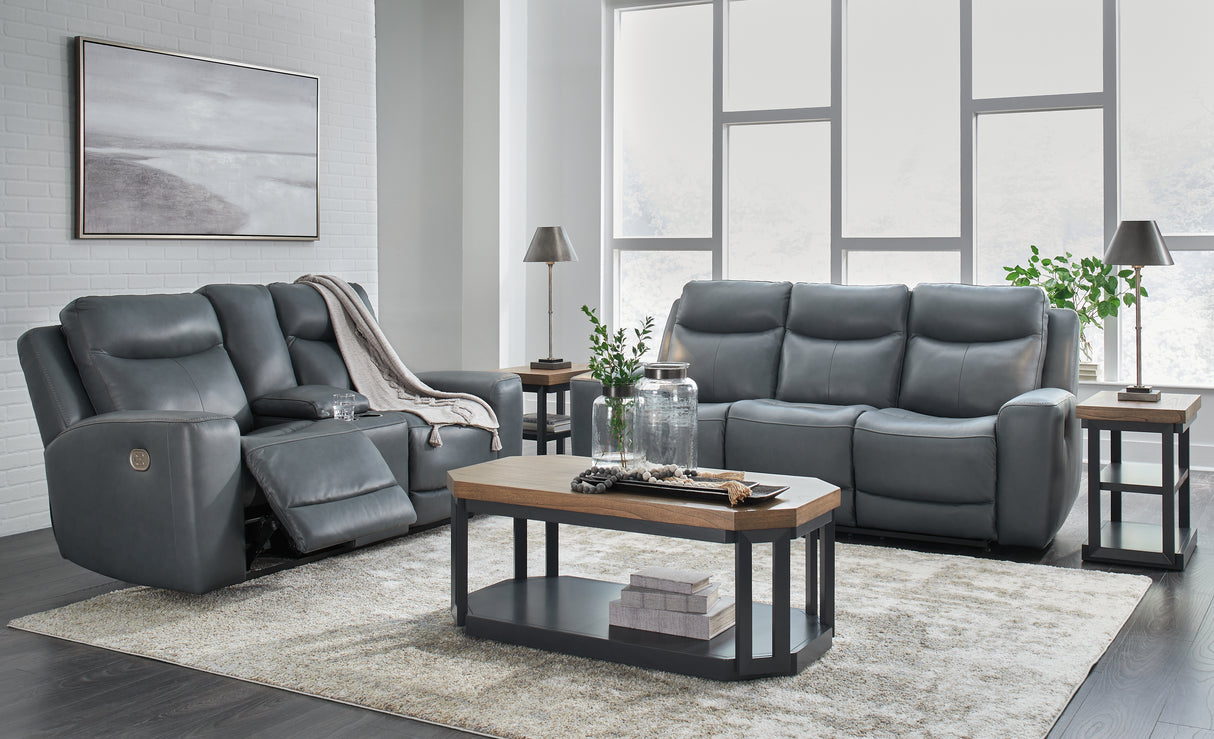 Mindanao 2-Piece Sofa and Loveseat (Power Reclining Sofa, Power Reclining Loveseat with Console)