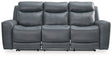 Mindanao Power Reclining Sofa (Color: Steel)