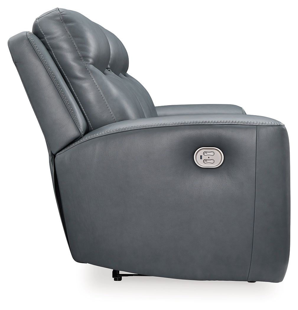 Mindanao Power Reclining Sofa (Color: Steel)