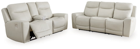 Mindanao 2-Piece Sofa and Loveseat (Power Reclining Sofa, Power Reclining Loveseat with Console)