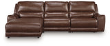 DeepWakes Reclining Sofa Chaise (Configuration: 3-Piece (Armless Chair, Right-Arm Facing Power Recliner, Left-Arm Facing Press Back Power Chaise))