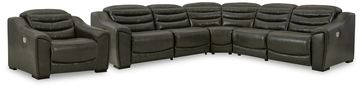 Center Line 6-Piece Sectional with Recliner (Power Armless Recliner, Armless Chair, Left-Arm Facing Power Recliner, Right-Arm Facing Power Recliner, Wedge, Power Recliner)
