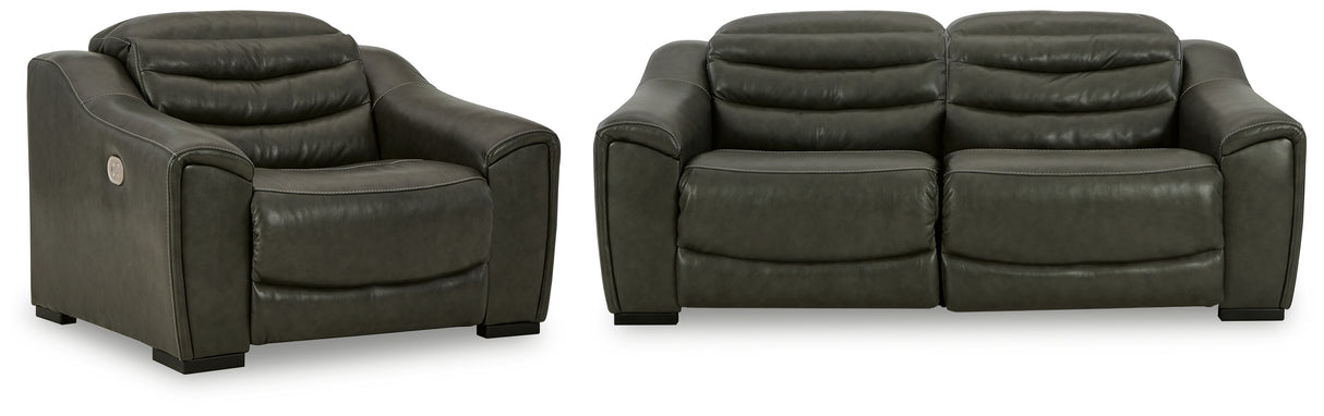 Center Line 3-Piece Sectional with Recliner (Left-Arm Facing Power Recliner, Right-Arm Facing Power Recliner, Power Recliner)