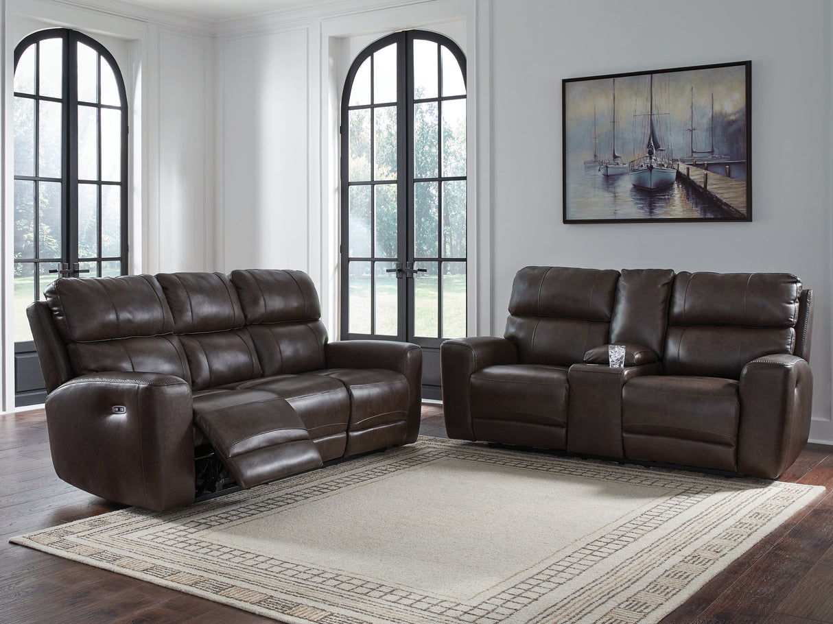 Crossplex 2-Piece Sofa and Loveseat (Power Reclining Sofa, Power Reclining Loveseat with Console)