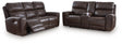 Crossplex 2-Piece Sofa and Loveseat (Power Reclining Sofa, Power Reclining Loveseat with Console)