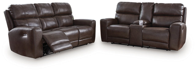 Crossplex 2-Piece Sofa and Loveseat (Power Reclining Sofa, Power Reclining Loveseat with Console)