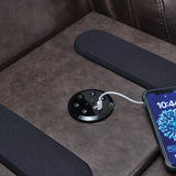 Crossplex 2-Piece Sofa and Loveseat (Power Reclining Sofa, Power Reclining Loveseat with Console)