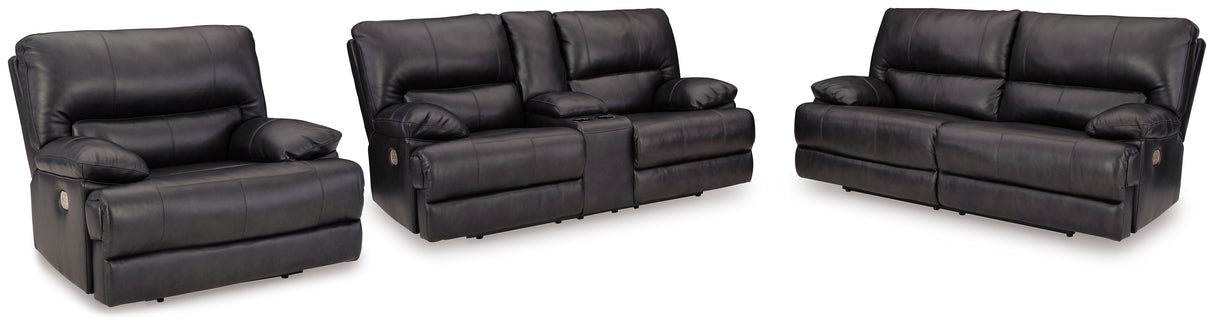 Mountainous 3-Piece Sofa, Loveseat and Recliner (Power Reclining Sofa, Power Reclining Loveseat, Power Recliner)