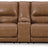 Trasimeno Power Reclining Loveseat with Console (Color: Caramel)