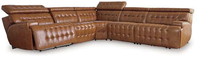 Temmpton 5-Piece Power Reclining Sectional (Configuration: 5-Piece (Temmpton Power Armless Recliner, Temmpton Armless Chair, Temmpton Left-Arm Facing Power Recliner, Temmpton Right-Arm Facing Power Recliner, Temmpton Wedge))