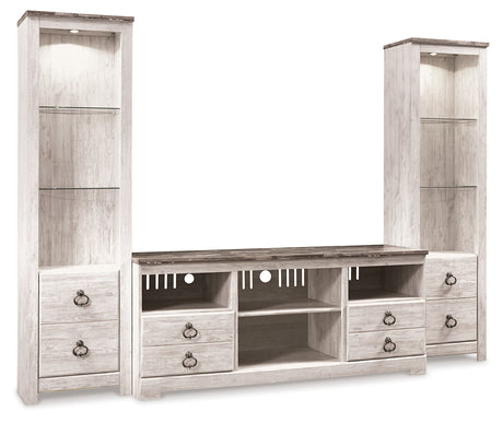Willowton 4-Piece Entertainment Center (Configuration: 3-Piece (Willowton Pier, Willowton Pier, Willowton 64" TV Stand))