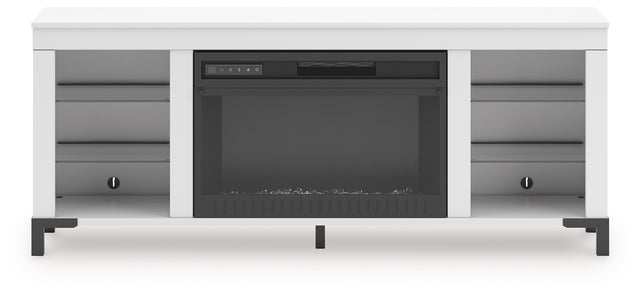 Brollevi 60" TV Stand with Electric Fireplace