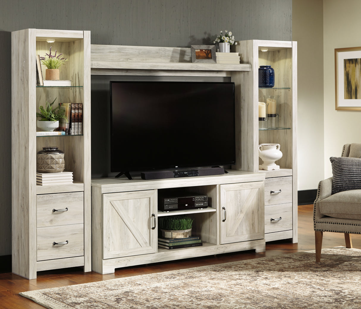 Bellaby 4-Piece Entertainment Center (Configuration: 4-Piece (Bellaby Pier, Bellaby Pier, Bellaby Bridge, Bellaby 63" TV Stand))