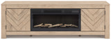 Cayboni 71" TV Stand with Electric Fireplace