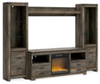 Trinell 4-Piece Entertainment Center with Electric Fireplace (Configuration: 4-Piece (Entertainment Accessories Electric Fireplace Insert, Trinell Pier, Trinell Pier, Trinell Bridge, Trinell 63" TV Stand))
