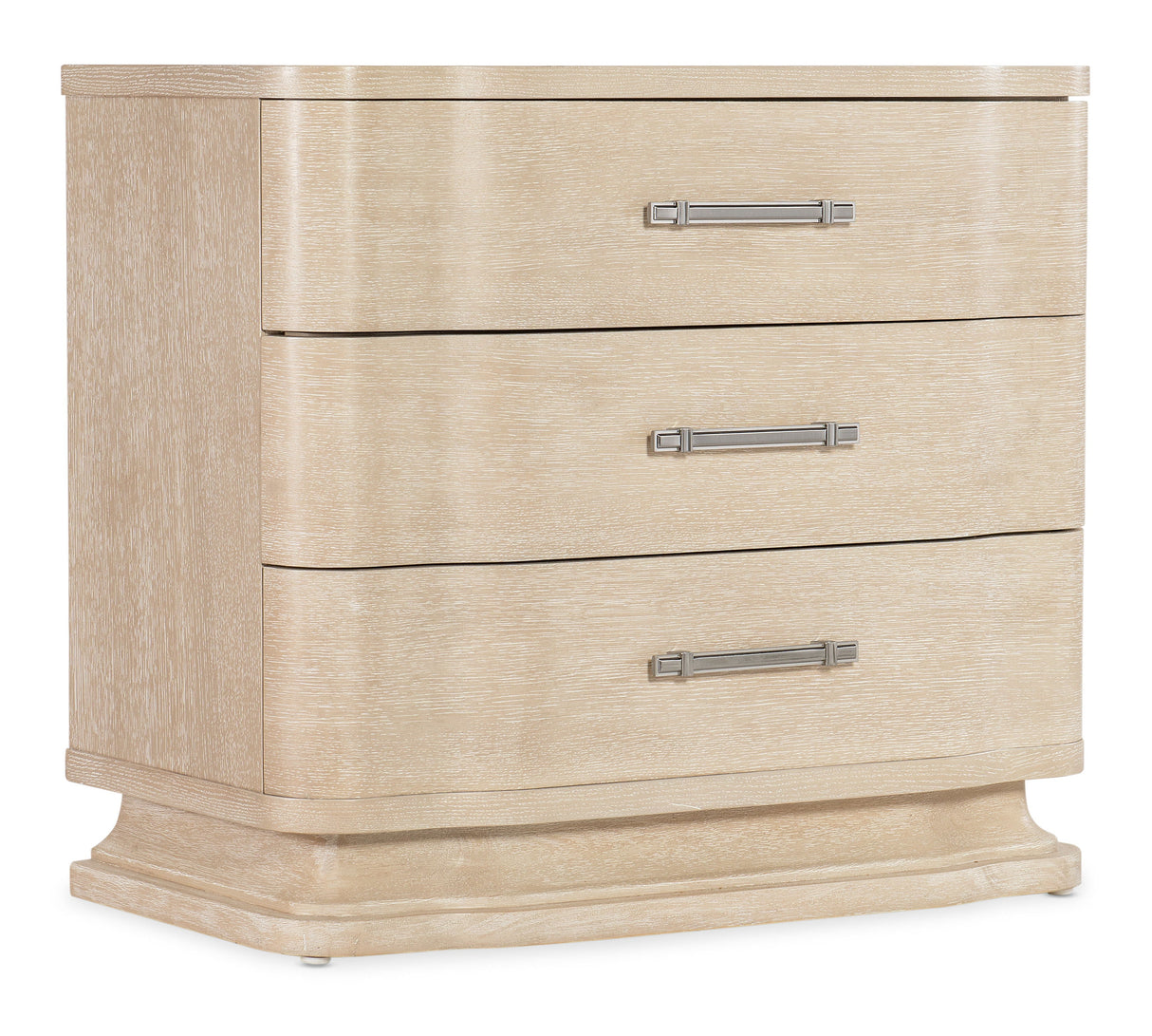 Nouveau Chic - Three Drawer Nightstand - Light Brown