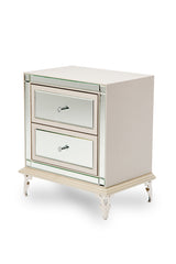 Hollywood Loft - Upholstered Nightstand - Frost