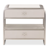 Roxbury Park - Metal Nightstand - Stainless Steel