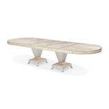 St. Charles - Double Pedestal Dining Table - Dove Gray